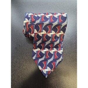 Ziggurat Mulberry Neckwear 100% Silk Tie  multicolored  geometric